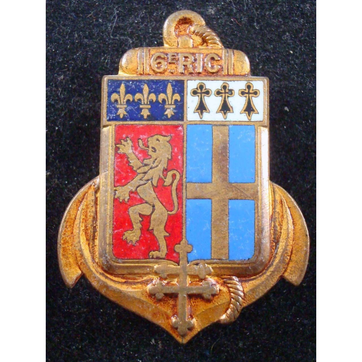 6° régiment d'infanterie coloniale de fabrication Courtois en émail