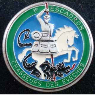 1° escadron des évéchés du 2° régiment de chasseurs FIA listel vert