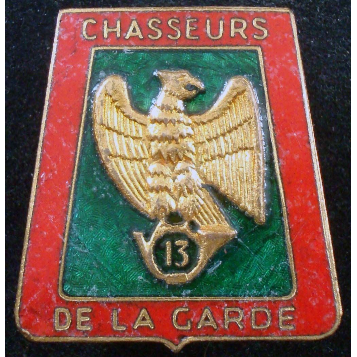13° régiment de chasseurs de fabrication FIA G. 2252 en émail