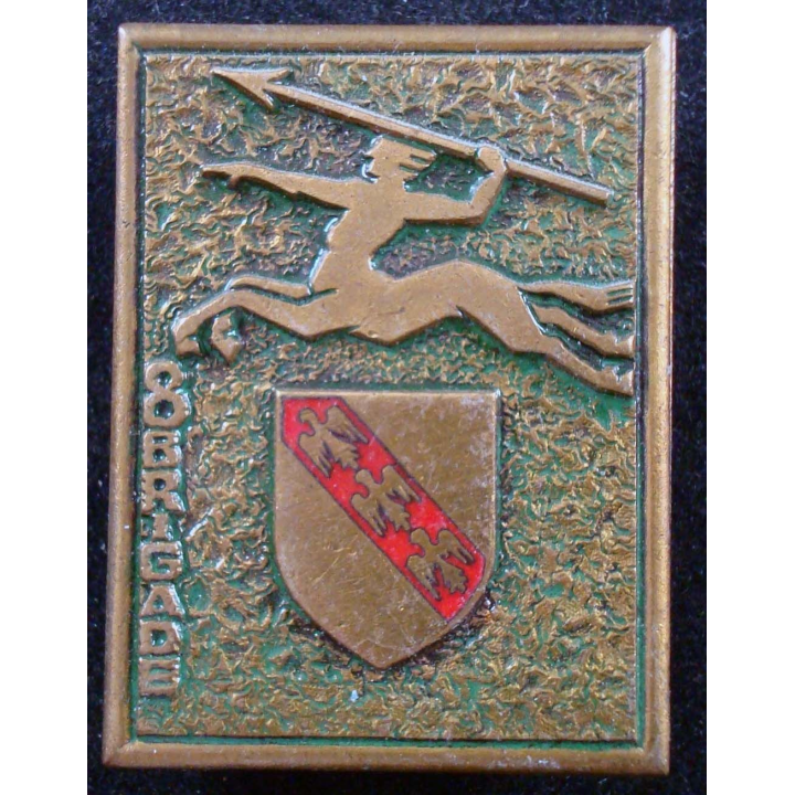 8° brigade mécanisée de fabrication Drago Paris G. 1934 en émail