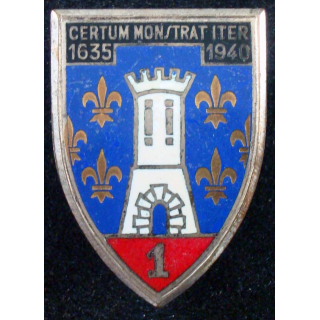 1° régiment de cuirassiers de fabrication Mardini en émail