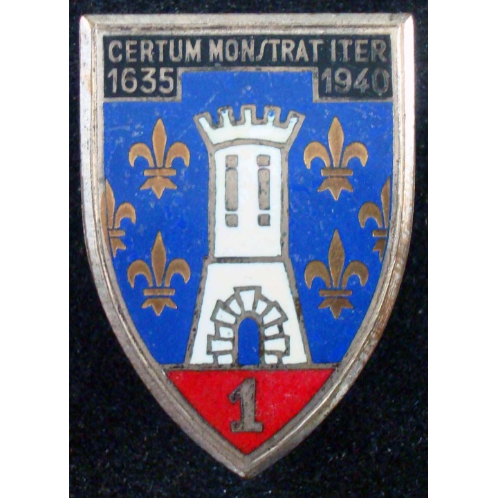 1° régiment de cuirassiers de fabrication Mardini en émail