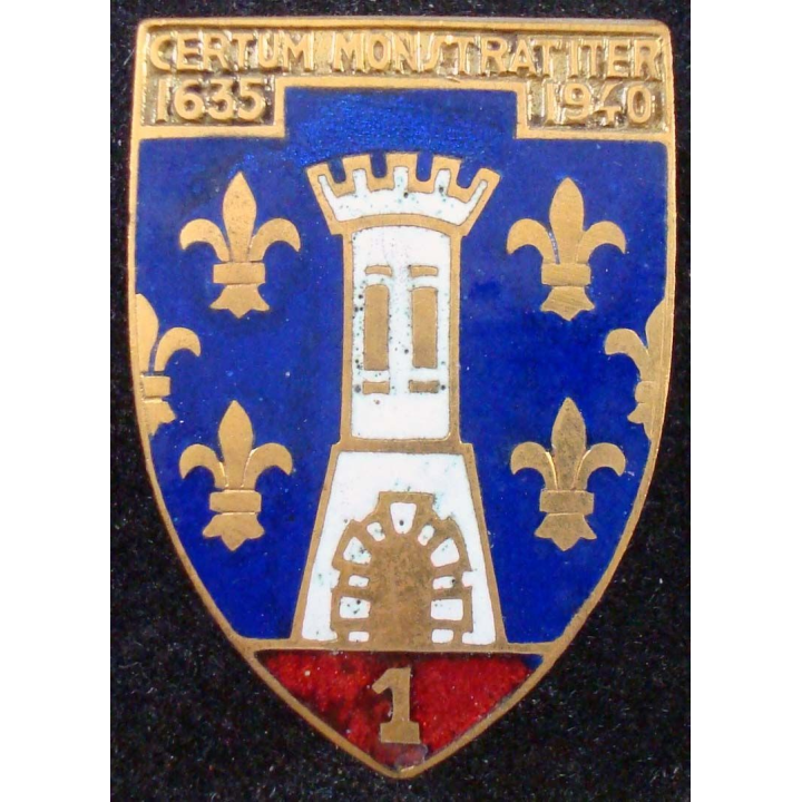 1° cuirassiers de fab Arthus Bertrand (poinçon) porte dorée en émail