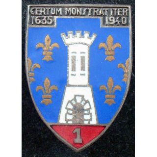 1° cuirassiers de fab Arthus Bertrand (poinçon) porte argentée émail