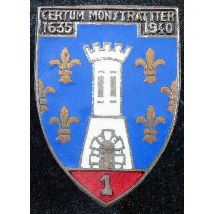 1° cuirassiers de fab Arthus Bertrand (poinçon) porte argentée émail