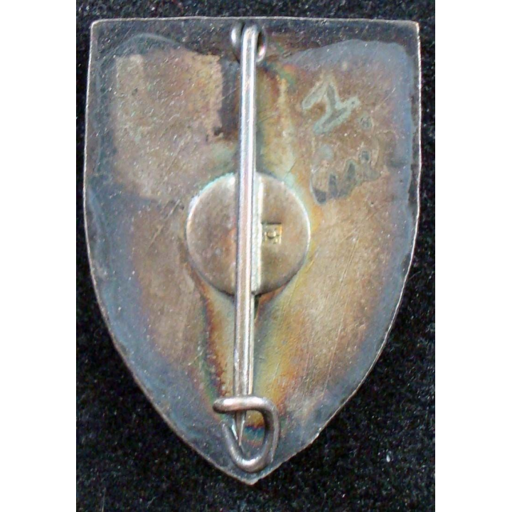 1° cuirassiers de fab Arthus Bertrand (poinçon) porte argentée émail