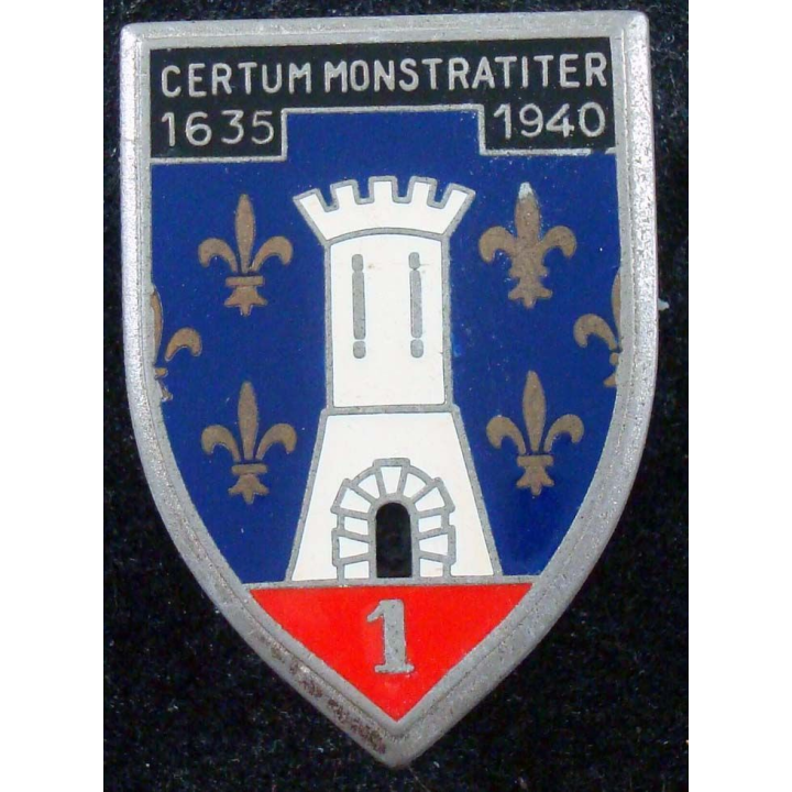 1° cuirassiers de fab Arthus Bertrand (poinçon) porte argentée émail