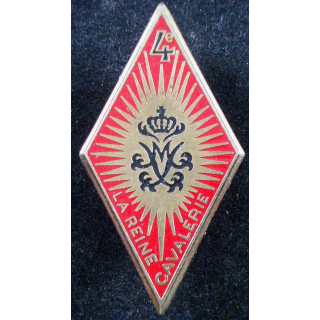 insigne 4° régiment de cuirassiers Jeanne d'Arc de fabrication Delsart