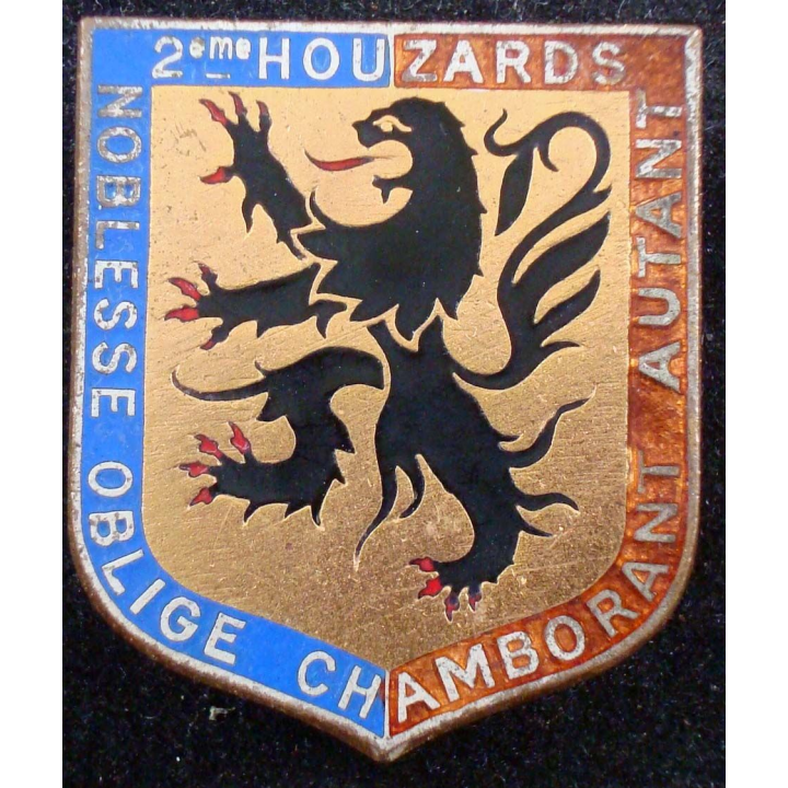 2° régiment de hussards de fabrication Drago H. 593 en émail 2 boléros