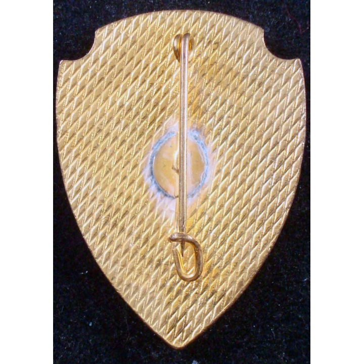 Insigne métallique du 3° régiment de hussards dos losangé en émail