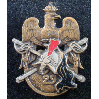 insigne métallique du 29° régiment de dragons de fabrication Drago