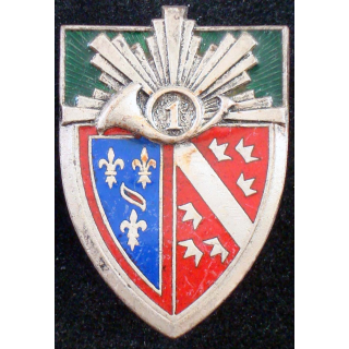 1° régiment de chasseurs de fabrication Drago Paris H. 120 en émail