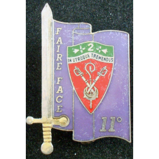 11° escadron du 2° régiment de chasseurs fabrication Insigna en émail