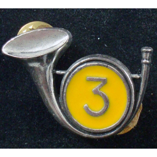 3° régiment de chasseurs cor fond jaune de fabrication Balme