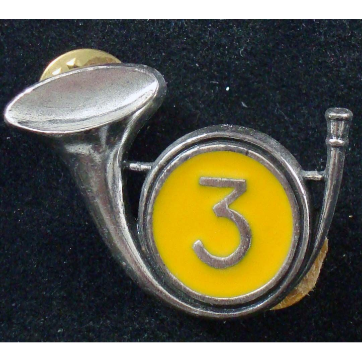 3° régiment de chasseurs cor fond jaune de fabrication Balme