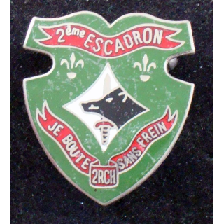 2° escadron du 2° régiment de chasseurs fabrication Insigna en émail