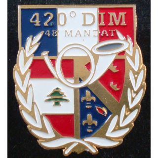 Insigne du 1° régiment de chasseurs au liban 420° DIM 48° Mandat