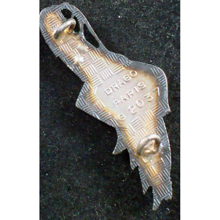 7° régiment de chasseurs Drago G. 2037 modèle plat de 48 mm en émail