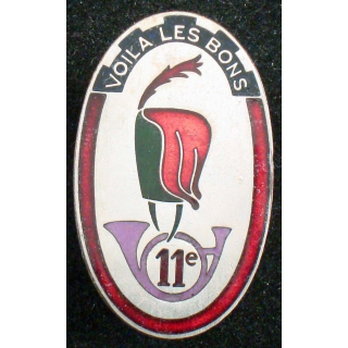 11° régiment chasseurs Voila les bons Arthus Bertrand retirage émail