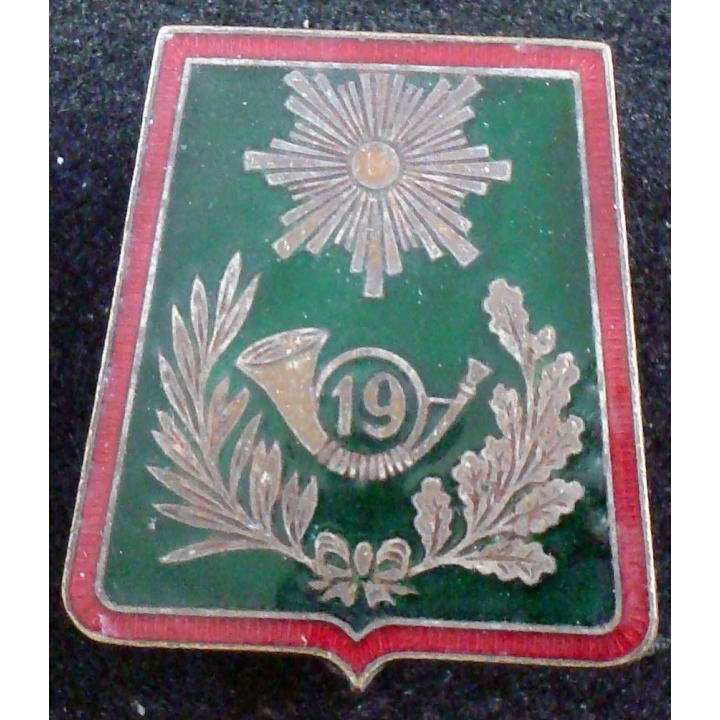 19° régiment de chasseurs de fabrication Drago G.1333 en émail