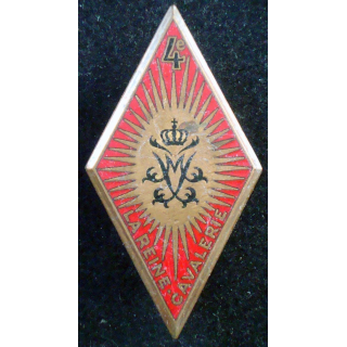 4° régiment de cuirassiers de fabrication Drago G. 942 en émail