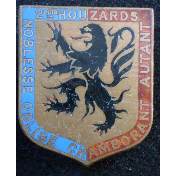 2° régiment de Hussards de fabrication Drago Béranger H.583 en émail