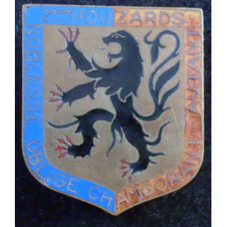 2° régiment de Hussards de fabrication Arémail en émail