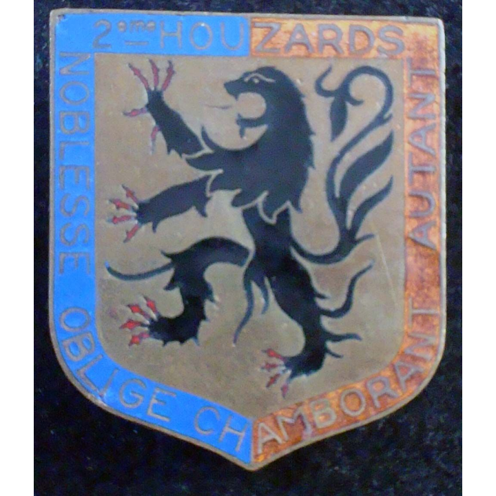 2° régiment de Hussards de fabrication Arémail en émail