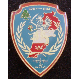 3° régiment de Hussards au Liban 420° DIM 58° mandat locale n° 332