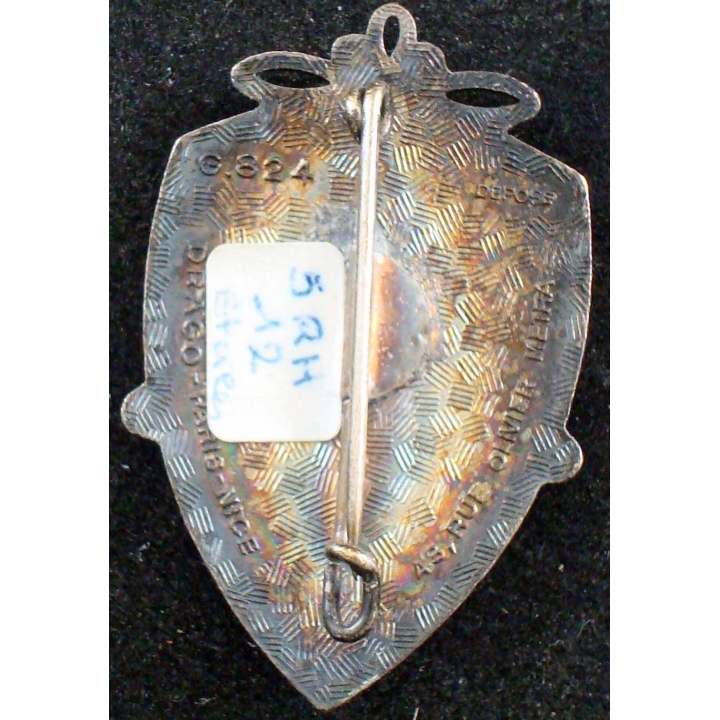5° régiment de Hussards 12 étoiles Drago Olivier Métra G. 824 en émail