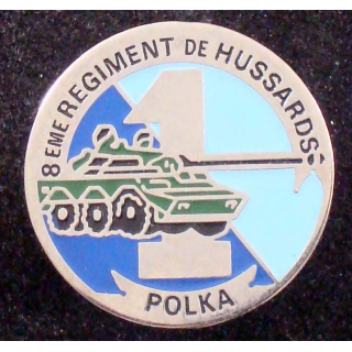Pin's métallique du 1° escadron Polka du 8° régiment de Hussards