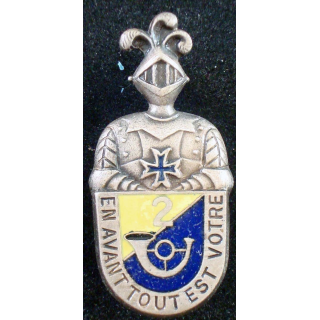 2° régiment de chasseurs d'Afrique de fabrication Drago Paris en émail