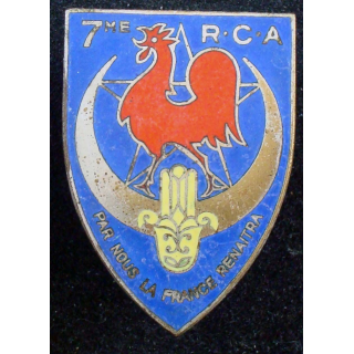 7° régiment de chasseurs d'Afrique de fabrication Mardini en émail
