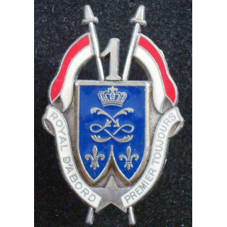Insigne métallique du 1° régiment de dragons Delsart G. 1608