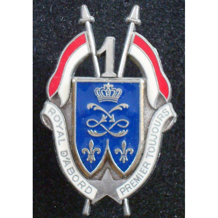 Insigne métallique du 1° régiment de dragons Delsart G. 1608