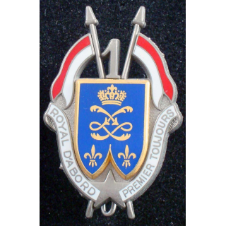 Insigne métallique du 1° régiment de dragons Boussemart G. 1608