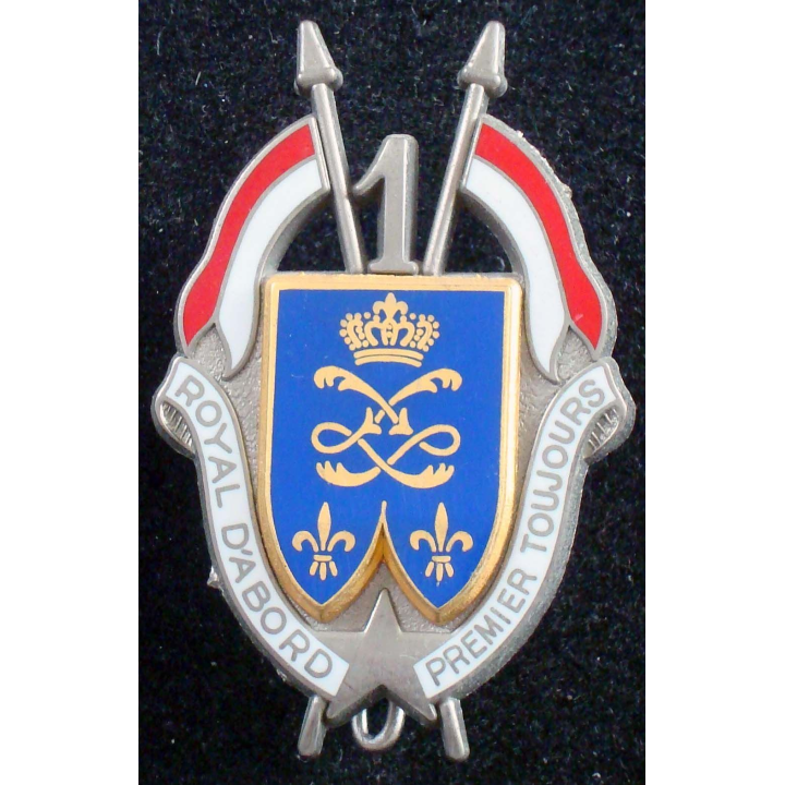 Insigne métallique du 1° régiment de dragons Boussemart G. 1608