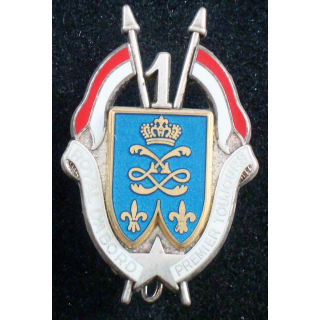 Insigne métallique du 1° régiment de dragons Boussemart G. 1608