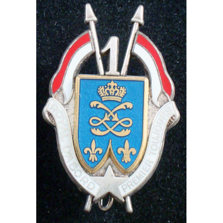 Insigne métallique du 1° régiment de dragons Boussemart G. 1608