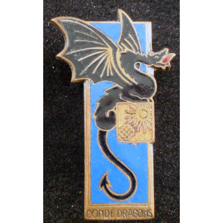 Insigne 2° régiment de dragons de fabrication Mardini H. 171 en émail
