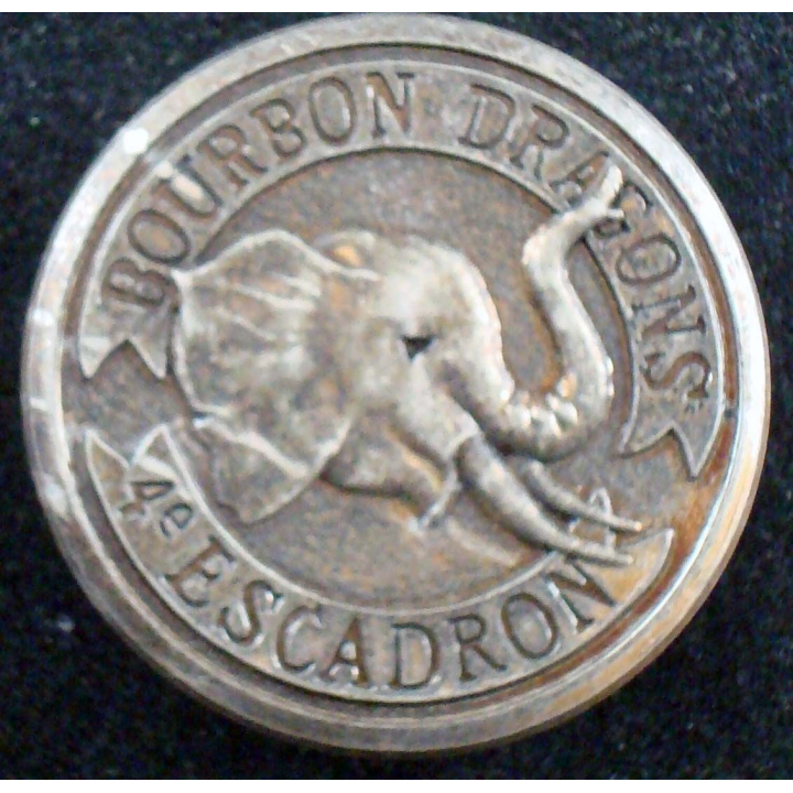 Insigne métallique du 4° escadron du 3° régiment de dragons LR Paris