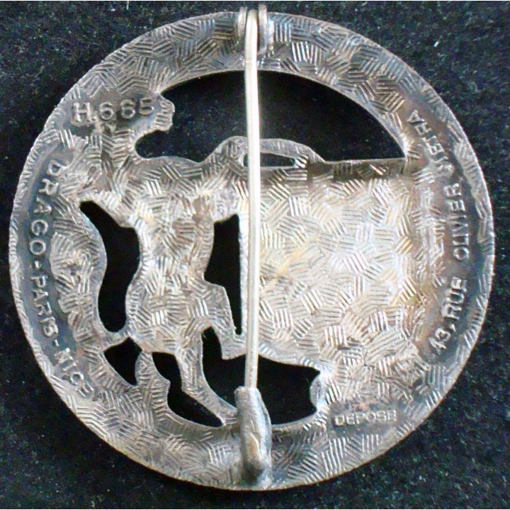 insigne du 5° régiment de dragons Drago Olivier Métra H.665 en émail