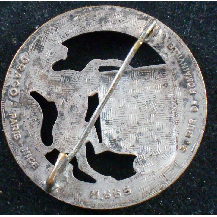 insigne du 5° régiment de dragons Drago Romainville H.665 en émail