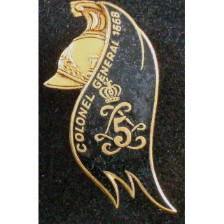 insigne 5° régiment de dragons Drago Paris émail inscription à gauche