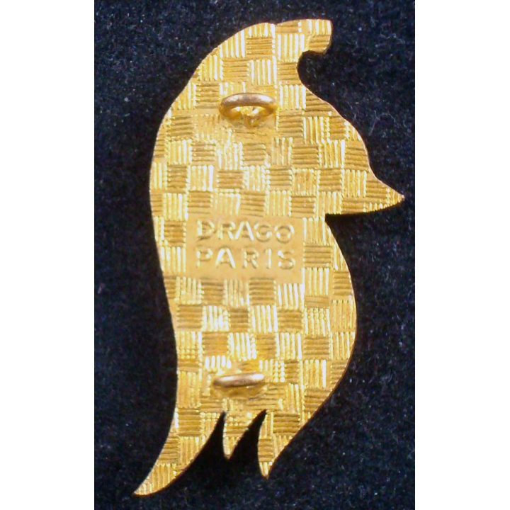 insigne 5° régiment de dragons Drago Paris émail inscription à gauche