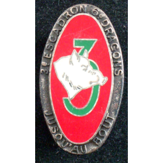 Insigne métallique du 3° escadron du 6° régiment de dragons Fraisse