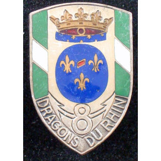 Insigne du 8° régiment de dragons du Rhin Arthus Bertrand poinçon