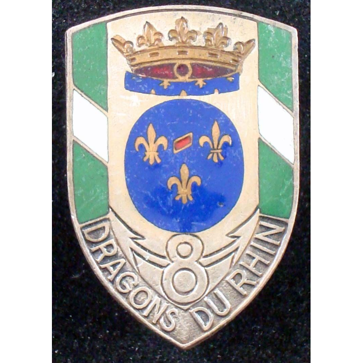 Insigne du 8° régiment de dragons du Rhin Arthus Bertrand poinçon