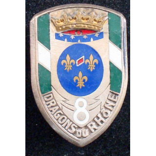 Insigne du 8° régiment de dragons du Rhône Drago Béranger H. 172