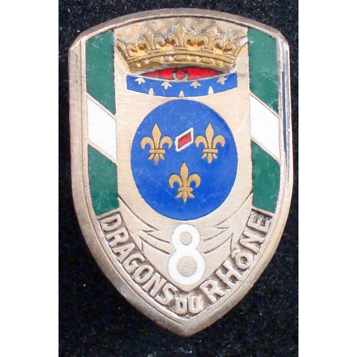 Insigne du 8° régiment de dragons du Rhône Drago Béranger H. 172